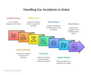 Car accident in Dubai